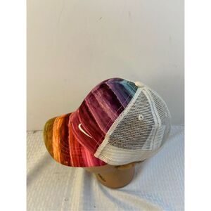 Nike Youth girls trucker hat stripes pink‎ orange colors